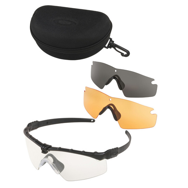 OAKLEY SI Ballistic M-Frame 3.0 Array Clear, Gray and Persimmon Lenses Black Protective Eyewear (OO9146-3832)