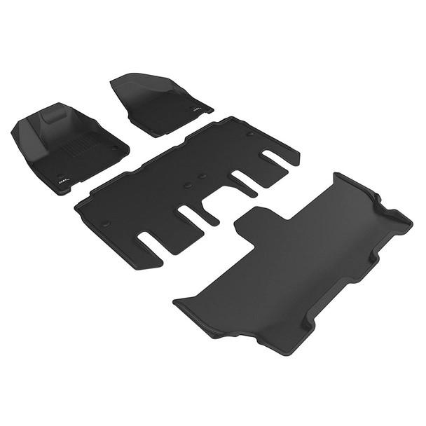 3D MAXPIDER Kagu Black All-Weather Floor Mats For Chrysler Pacifica 2017-2022/Voyager 2020-2022 (L1CY00501509)