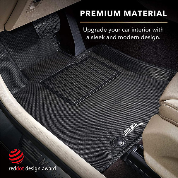 3D MAXPIDER Kagu Black All-Weather Floor Mats For Honda Accord Sedan (L1HD04801509)