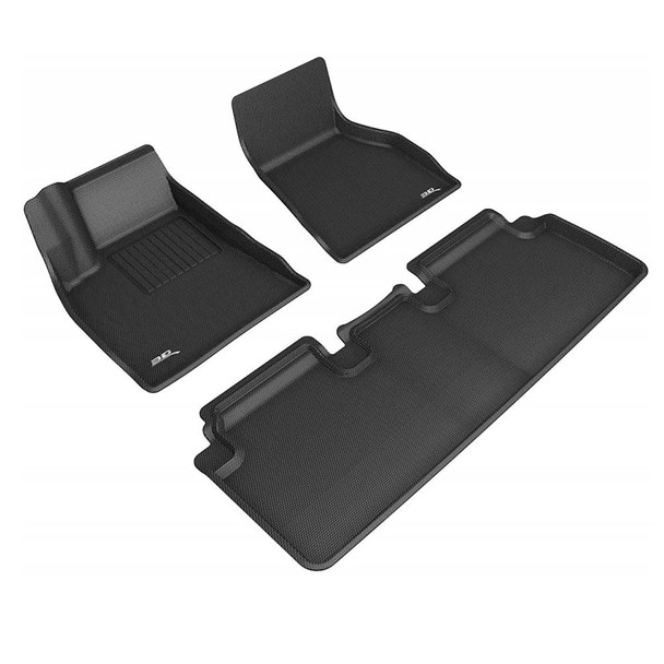product variation 3D MAXPIDER Kagu Black All-Weather Floor Mats For Tesla Model S 2015-2019 (L1TL01301509) image