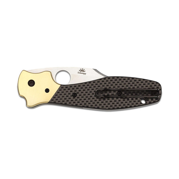 SPYDERCO Schempp Bowie Carbon Fiber/G-10 Laminate 3.72in Knife (C190CFP)