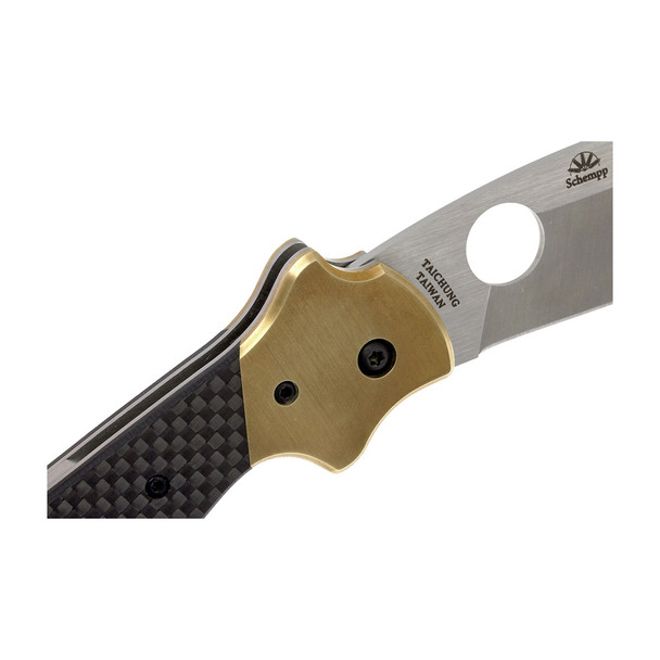 SPYDERCO Schempp Bowie Carbon Fiber/G-10 Laminate 3.72in Knife (C190CFP)