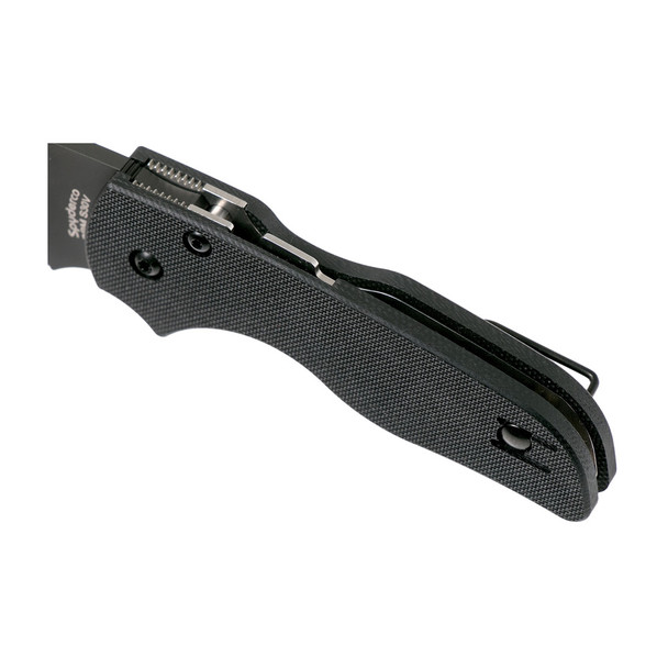 product variation SPYDERCO Lil Native 2.42in G-10 Black Compression Lock Black Blade Serrated Knife (C230GSBBK) image