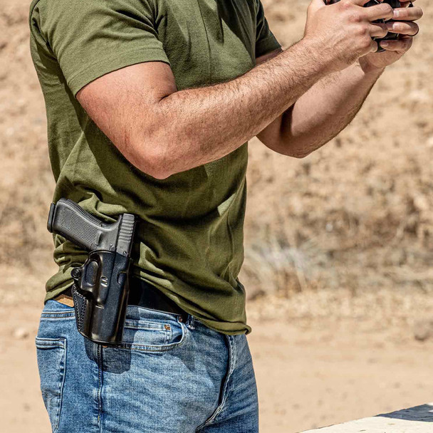 product variation GALCO SPEED MASTER 2.0 PADDLE/BELT HOLSTER, S&W M&P .380 Shield EZ, Hand: R, Color: BLACK (SM2-858B) image