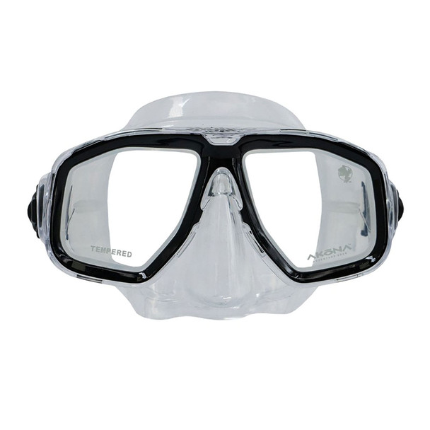 product variation Akona Wahoo Jr twin lens youth dive mask in Black image