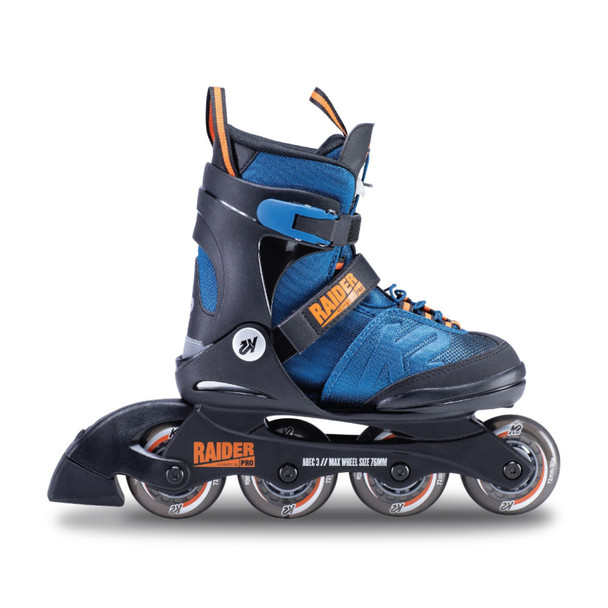 K2 SKATE Raider Pro Blue and Orange 1-5 Inline Skates (I190200301400)