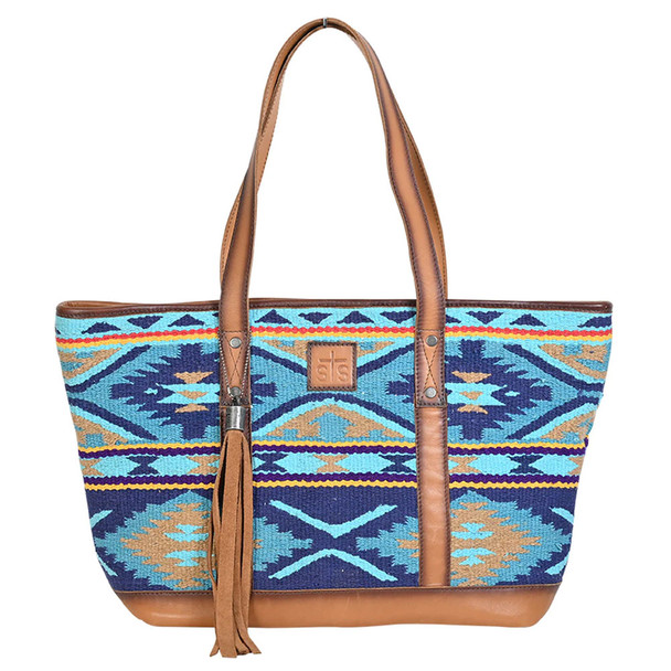 STS Mojave Sky Multi-Blue Aztec Tote (STS31890)
