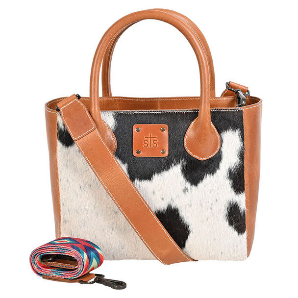 STS Cowhide Basic Bliss Buff/Cowhide Satchel (STS39943)