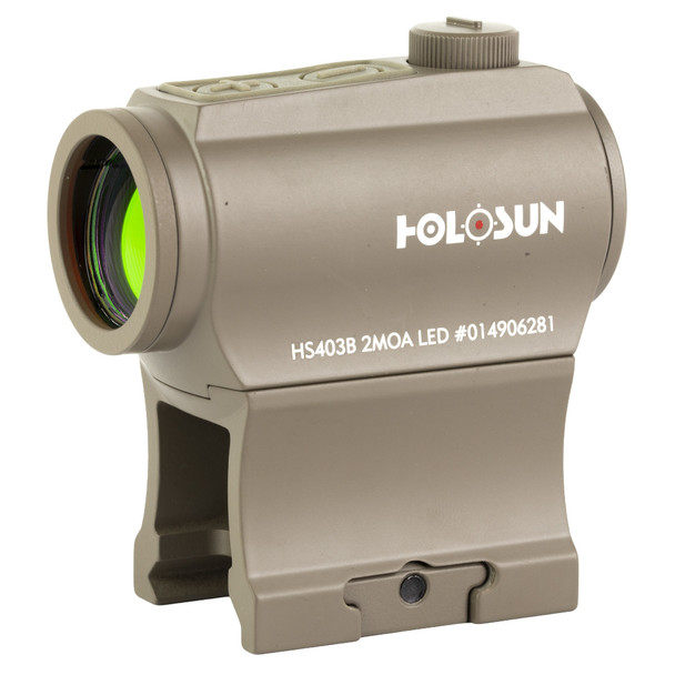 HOLOSUN 2MOA Red Dot Sight, Flat Dark Earth, Shake Awake (HS403B-FDE)