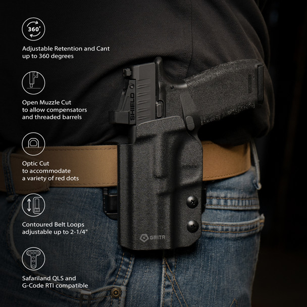 product variation GRITR OWB Kydex Right/Left Hand Gun Holster for Springfield Armory Hellcat image