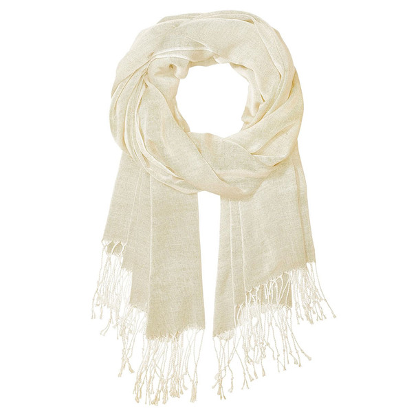 BACK ON TRACK 32x74in Cream Scarf (18400401)
