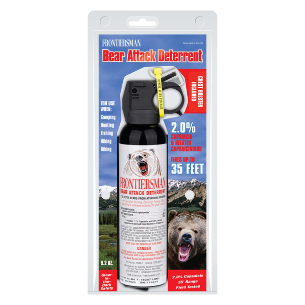 SABRE Frontiersman Bear Attack Deterrent 9.2 Oz With Chest Holster 15 Lbs (FBAD-08)