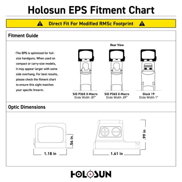 HOLOSUN EPS-CARRY-RD2 Open Reflex レッドドット ダットサイト RMSc