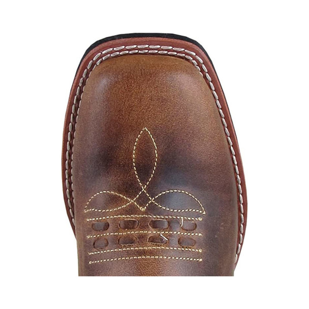 product variation SMOKY MOUNTAIN BOOTS Women's Shelby Brown Waxed Distress Leather Western 7.5W Boots and WYOMING TRADERS Aztec Maroon Black Silk Scarf image