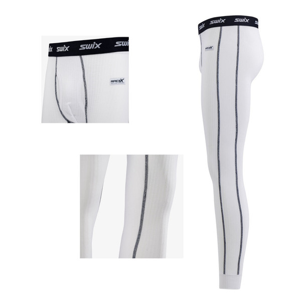 product variation SWIX Men's RaceX Bright White L Bodywear LS Shirt and SWIX Men's RaceX Bright White L Bodywear Pants image