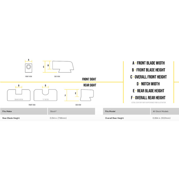product variation AMERIGLO For Glock Suppressor Combination Set Black Sight (GL-429) image