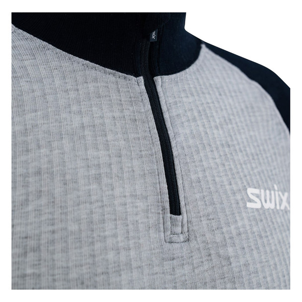 product variation SWIX Mens RaceX Bodywear Halfzip Gray Melange Size L Shirt And SWIX Mens RaceX Bodywear Pants Gray Melange Size L image
