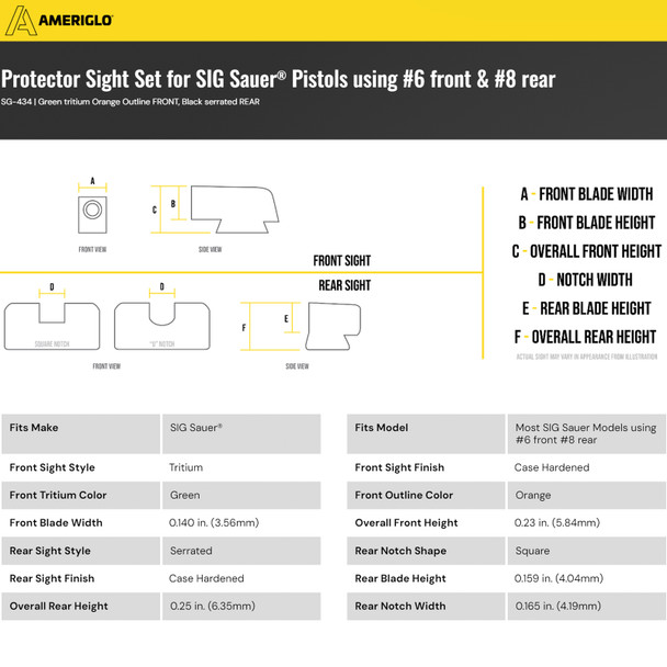 product variation AMERIGLO Protector Night Sights For Sig Sauer 320 (SG-434) image