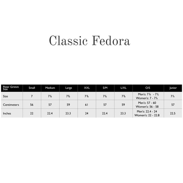 product variation PETER GRIMM Classic Fedora Black One Size Hat (PGF3702-BLK-O) image