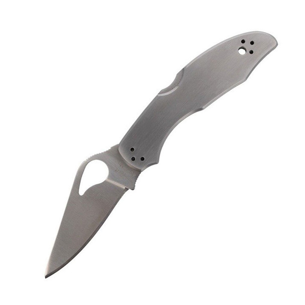 SPYDERCO MeadowLark II Stainless Steel Plain Folding Knife (BY04P2)