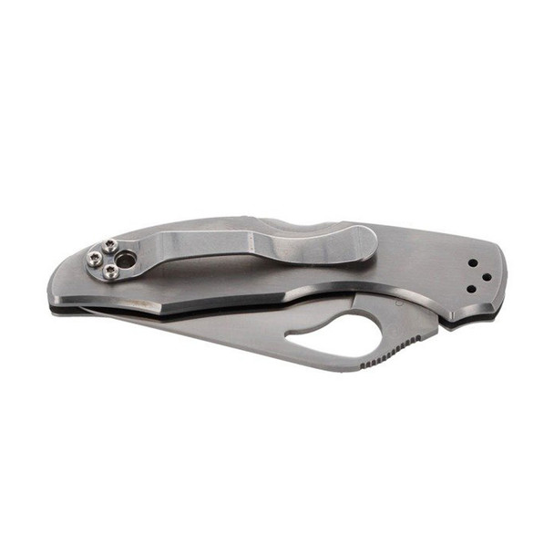 SPYDERCO MeadowLark II Stainless Steel Plain Folding Knife (BY04P2)