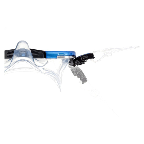 TUSA Freedom HD Fishtail Blue Diving Mask with Hyperdry Elite II Fishtail Blue Snorkel (M-1001-FB+SP-0101-FB)