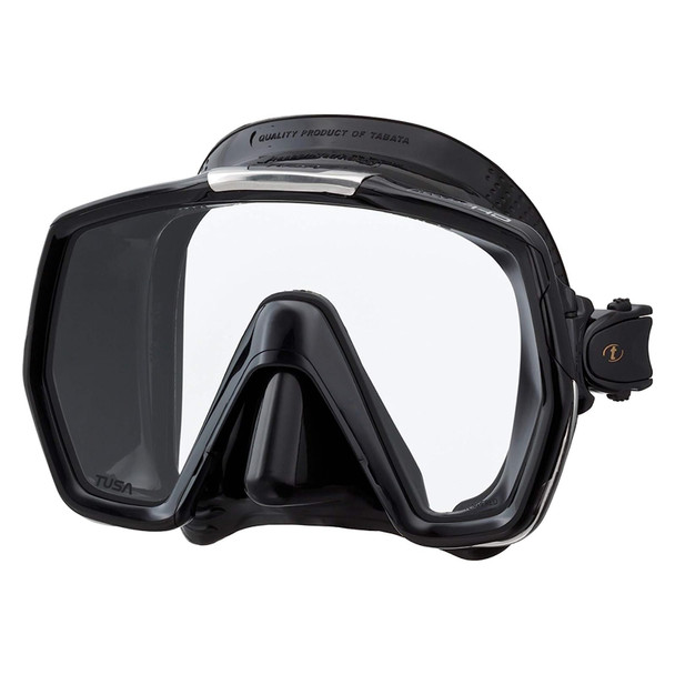 TUSA Freedom HD Black/Black Diving Mask with Hyperdry Elite II Black/Black Snorkel (M-1001QB-BK+SP-0101QB-BK)
