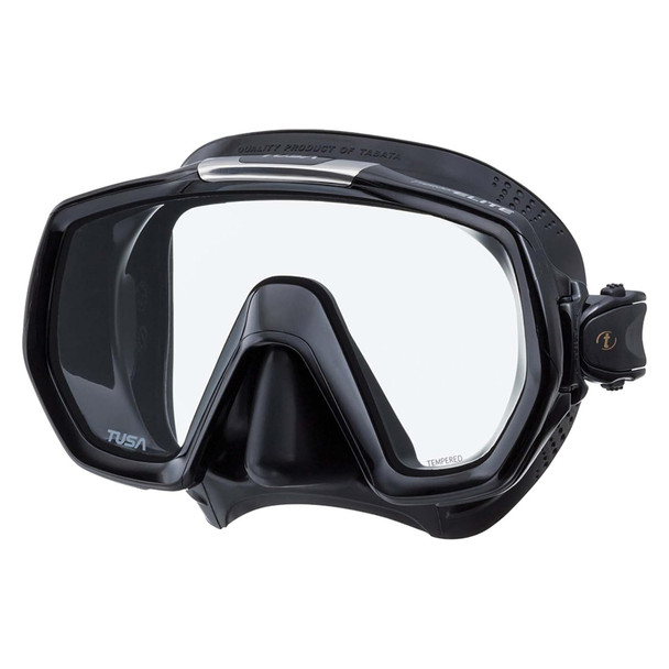product variation TUSA Freedom Elite Black/Black Diving Mask with Platina II Hyperdry Black/Black Snorkel (M-1003QB-BK+SP-170QB-BK) image
