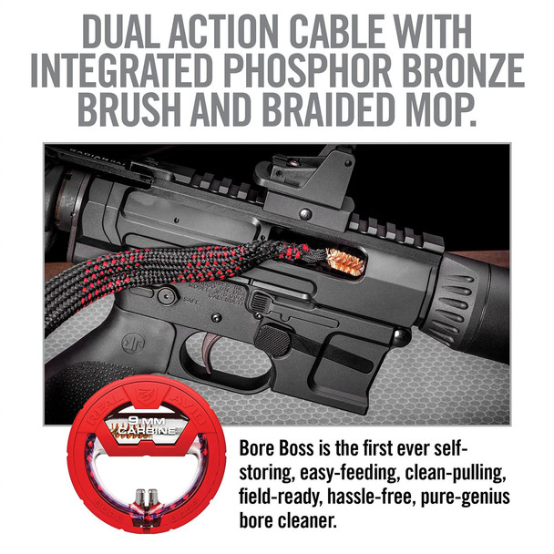 Real Avid Bore Boss, Ultra-Compact Bore Cleaning System, Fits .44 & .45 Caliber Firearms