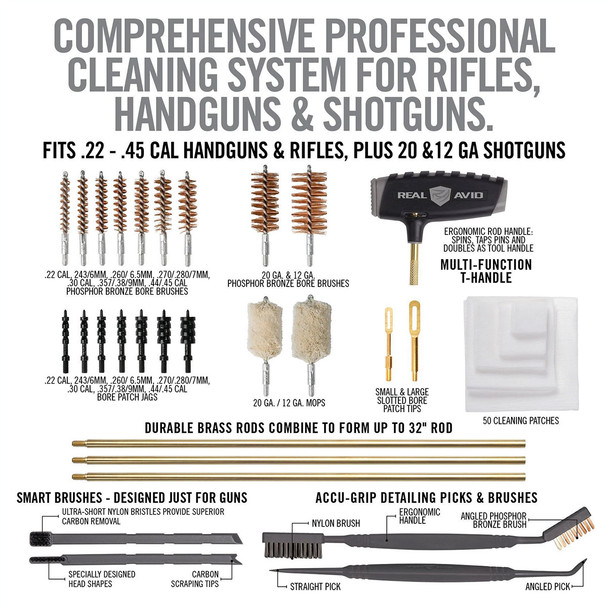 product variation Real Avid Master Cleaning Station, Universal Cleaning Kit, Deluxe Gun Mat With Set Of Cleaning Tools AVMCS-U image