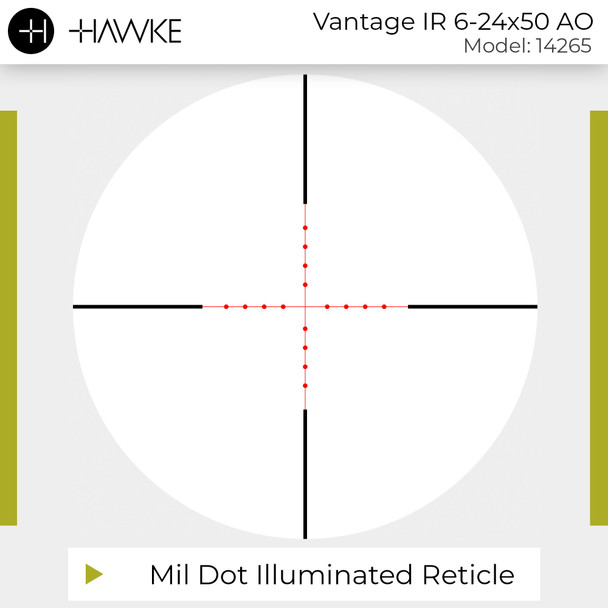 product variation HAWKE Vantage AO IR 6-24x50mm 1in Riflescope (14265) image