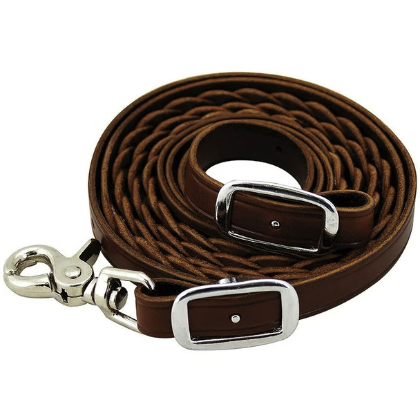 product variation MARTIN SADDLERY Latigo Braided 5/8in 3-Strand Roping Rein (RR58B3L) image