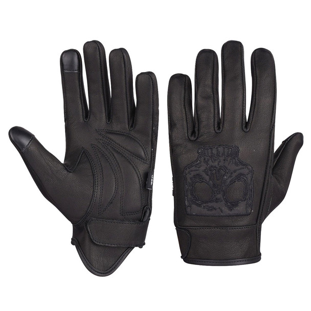 product variation VANCE LEATHERS USA Gel Palm Riding Glove with Reflective Skull image