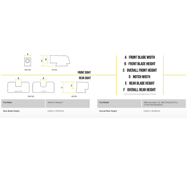 AMERIGLO CAP Sight Set for Glock Gen 1-4 9mm/.40/.380, Gen 5 10mm/.45 (SW-614)