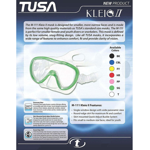 TUSA Mini Kleio II Black/Black Silicone Mask (M-111QB-BK)