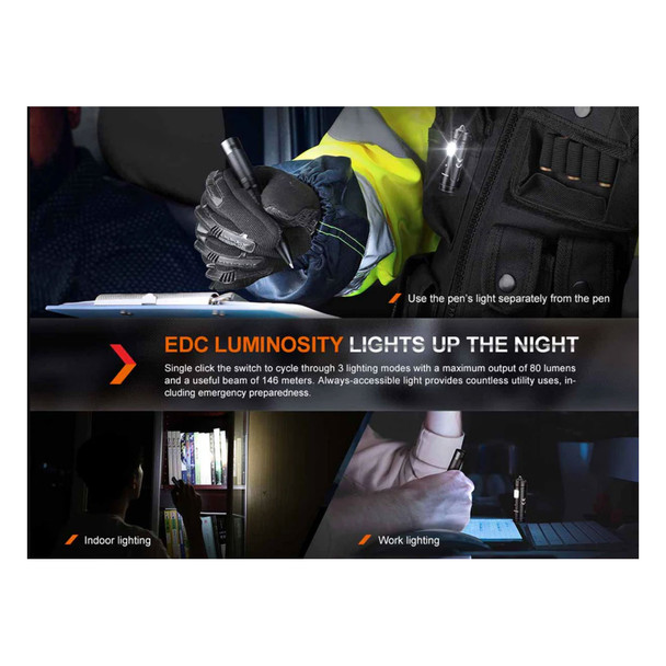 product variation FENIX T6 Tactical 80 Lumens Black Penlight (T6-Black) image