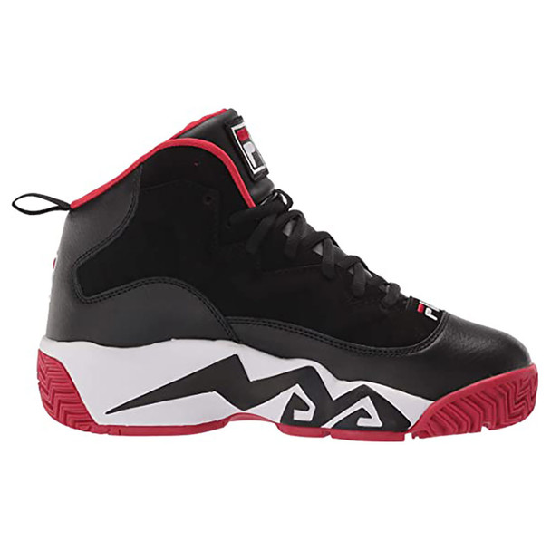 Fila Mens MB Sneaker, Black/White/Red, 7.5