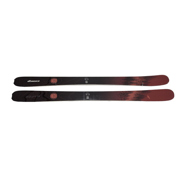 Open Box (Signs of use. Cracks on left ski): NORDICA Women Santa Ana 88 Unlimited, Color: Maroon/Smoke, Size: 151 (0A229400001-151)