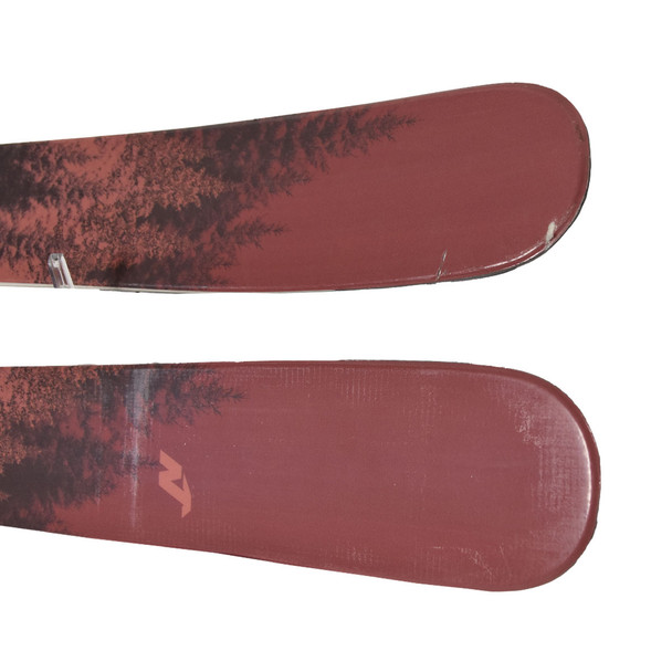 Open Box (Signs of use. Cracks on left ski): NORDICA Women Santa Ana 88 Unlimited, Color: Maroon/Smoke, Size: 151 (0A229400001-151)