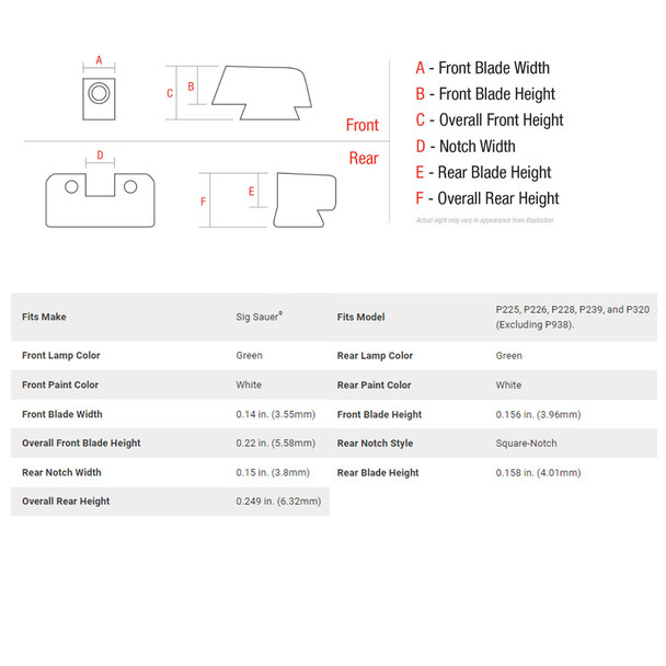 product variation TRIJICON Bright & Tough Night Sights for Sig Sauer #8 Front / #8 Rear (SG01) image