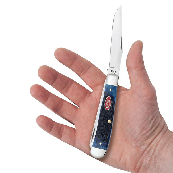 product variation CASE XX Trapper Navy Blue Bone with Red Shield 2-Blade Pocket Knife (07051) image