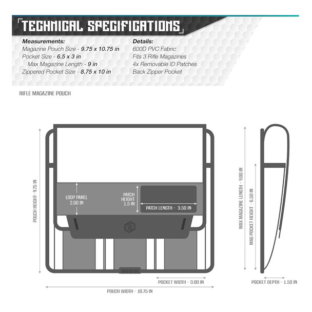 product variation SAVIOR EQUIPMENT Mag Buddy Black 2-Pack Rifle Magazine Pouch (MP-FD-RIFX3-BK) image