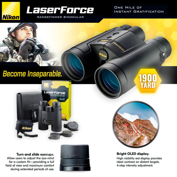 product variation NIKON 10x42 LaserForce Rangefinder Binoculars (16212) image