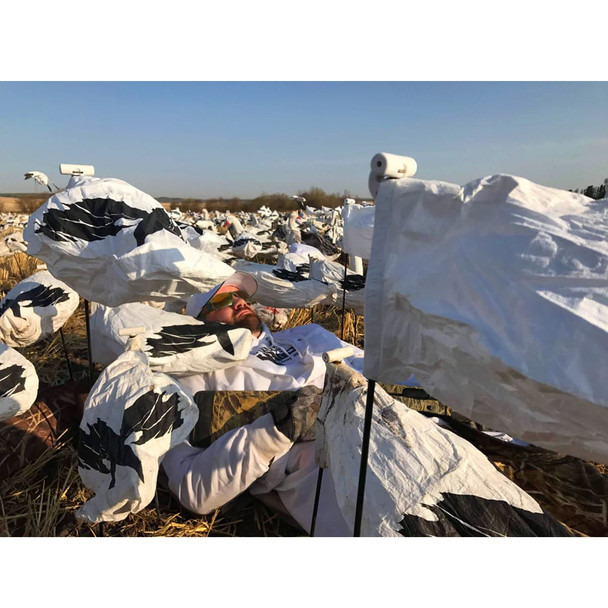 product variation WHITE ROCK DECOYS Headless Snow Goose 36in Tall Boys Windsock Decoys, 12-Pack (SGT) image