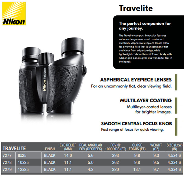 product variation NIKON Travelite 10x25mm Binoculars (7278) image