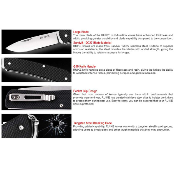 product variation RUIKE M Multifunctional G10 Black Knife (M41-B) image