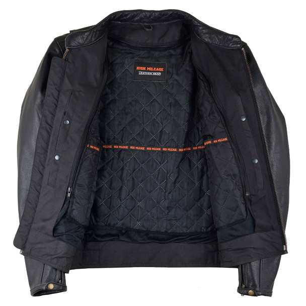 product variation VANCE LEATHERS USA Men's Reflective Skull Premium Cowhide Leather Motorcycle Jacket (VL535) image