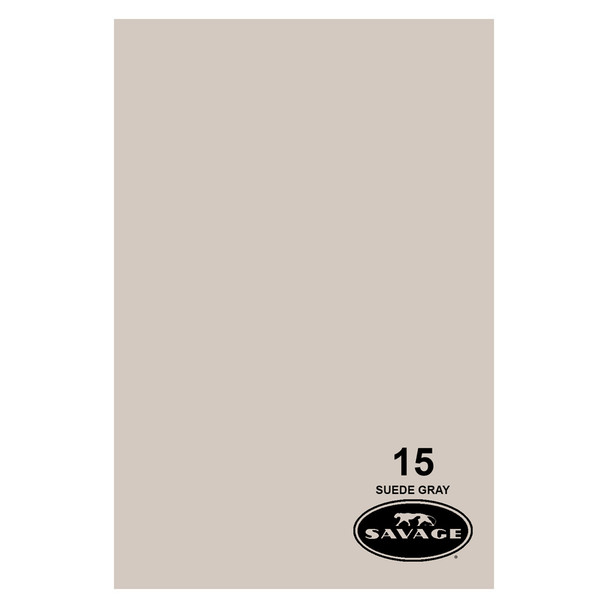 SAVAGE UNIVERSAL 86in x 12Yd Widetone Suede Gray Paper (15-86)