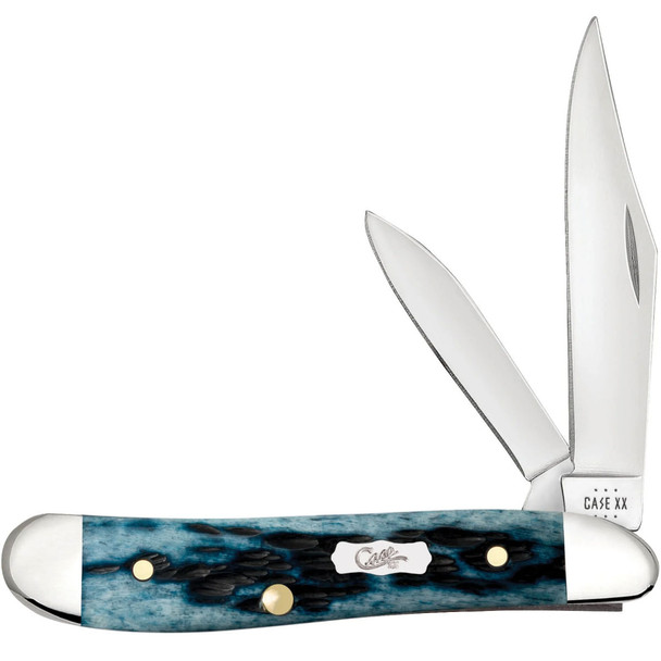 product variation CASE XX Pocket Worn Mediterranean Blue Bone Peach Seed Jig Peanut Folding Knife (51858) image