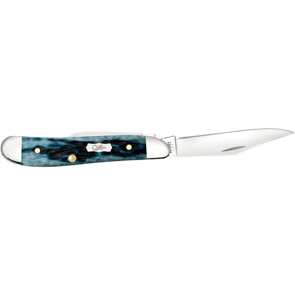 product variation CASE XX Pocket Worn Mediterranean Blue Bone Peach Seed Jig Peanut Folding Knife (51858) image